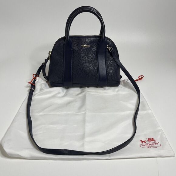 Coach Handbags - Coach Mini Bleecker Preston Satchel Purple Pebbled Leather Bag w/ Dust Bag